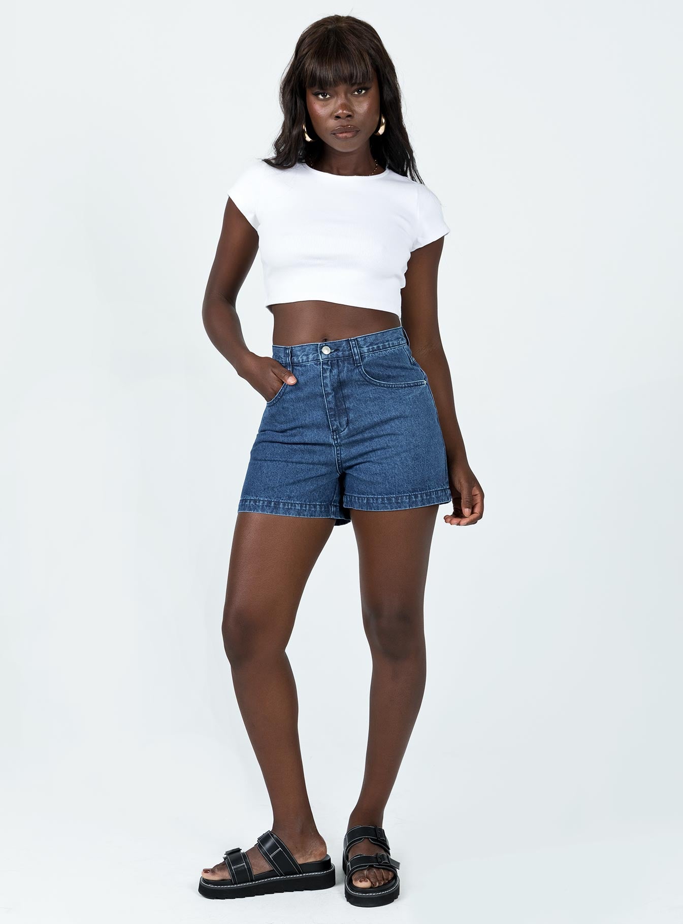 Classic Crop Tee White