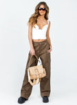 Princess Polly   Fallout Mid Rise Cargo Pants Brown