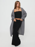 Charcoal cardigan Knit material, oversized fit, drop shoulder
