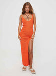Lysandre Crochet Maxi Dress Orange