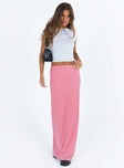 Pink maxi skirt Sparkly material Elasticated waistband Good stretch Fully lined 