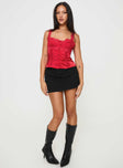 Stilling Lace Top Red