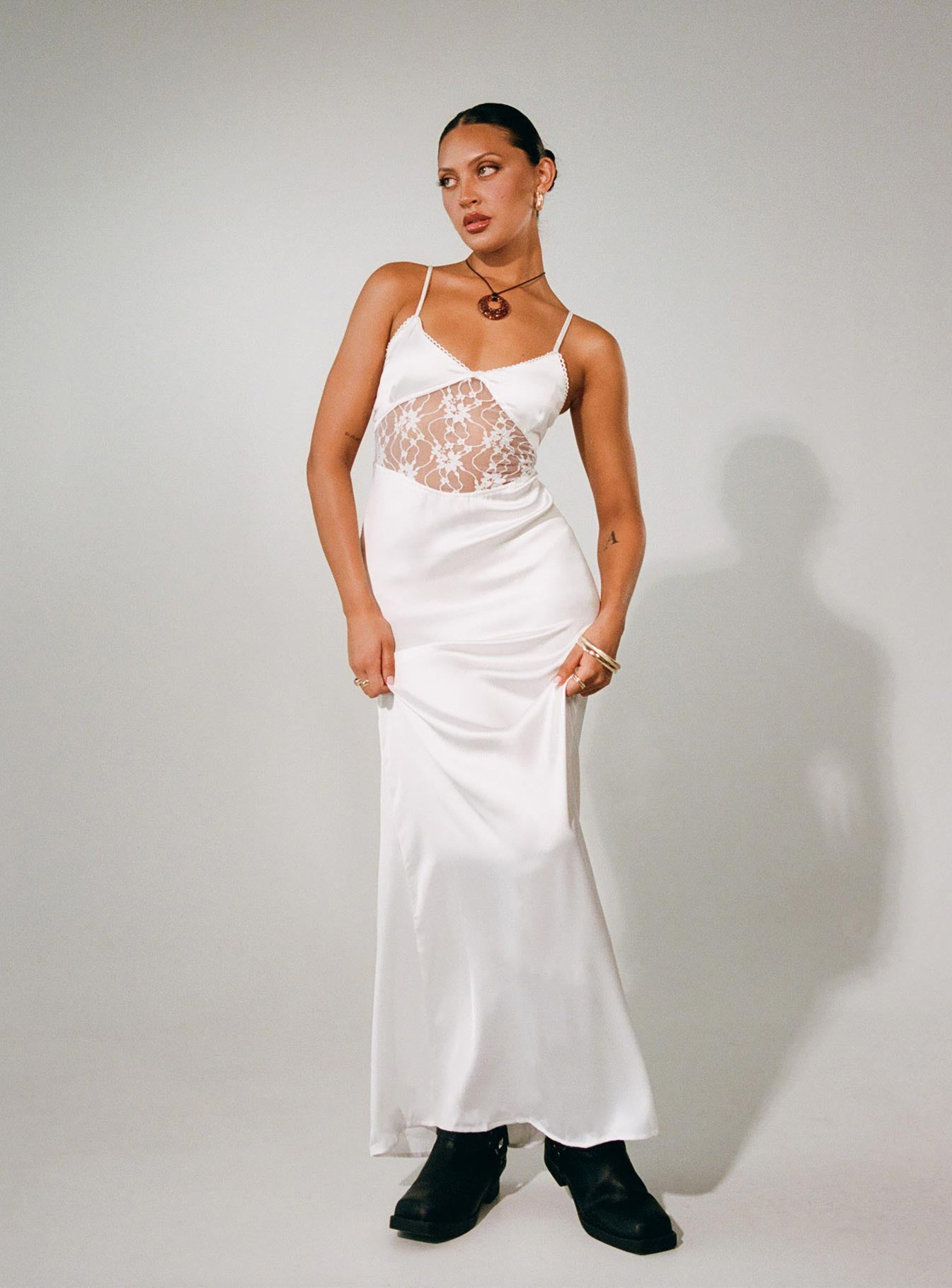 Shop Formal Dress - Roselle Maxi Dress White fifth image