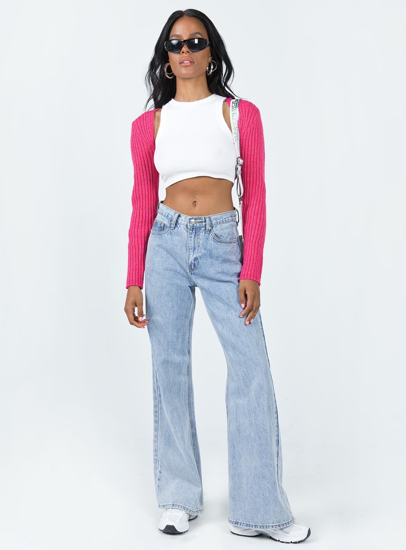 Bolero Knit material  Cropped back  Long sleeves 