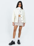 Jacket Classic collar Button fastening at front Drawstring at waist Twin hip pockets Single button cuff