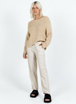 Princess Polly mid-rise  O'mealy Pants Beige