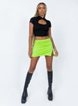 Aisha Mini Skirt Green Princess Polly  Mini 