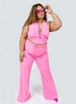 Princess Polly   Marcia Flare Pant Pink Curve