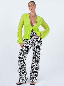 Princess Polly   Motel Zoven Trouser Wrapped Gothic Black / White