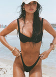 Black Bikini top Adjustable shoulder straps, wired cups, clasp fastening at back