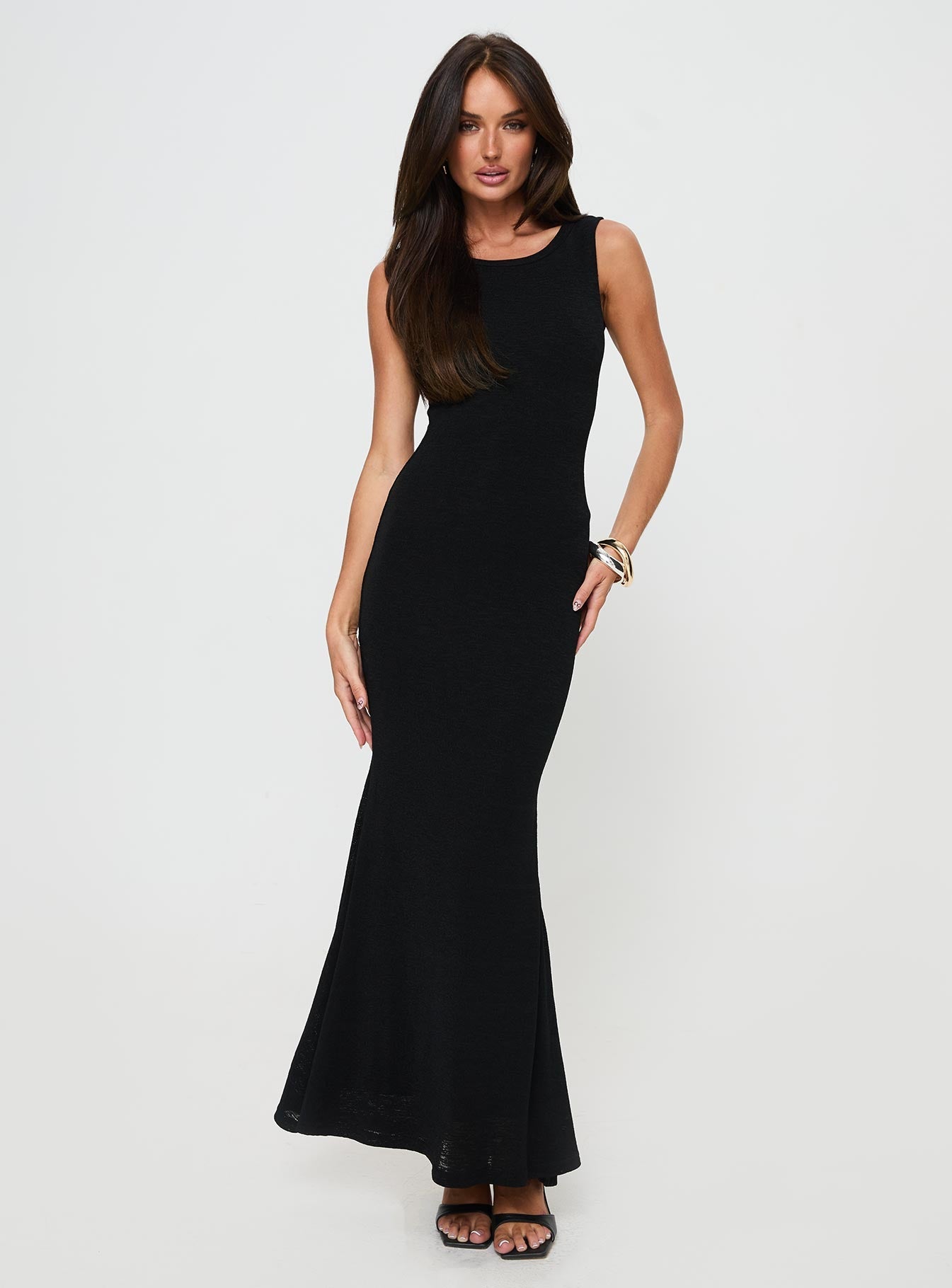 Shop Formal Dress - Ashen Maxi Dress Black sixth image
