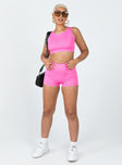 Shorts  Boxer style  Slim fitting  Princess Polly Exclusive 90% nylon 10% elastane  Ribbed material  Lace trimming 