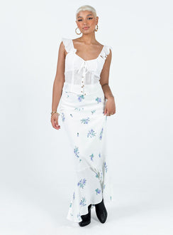 Flutter Bodice Top Ivory