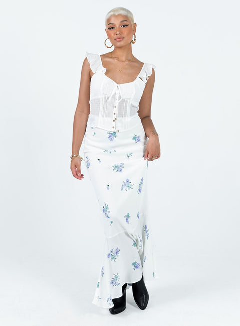 Flutter Bodice Top Ivory