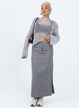 Elderbery Cargo Maxi Skirt Grey