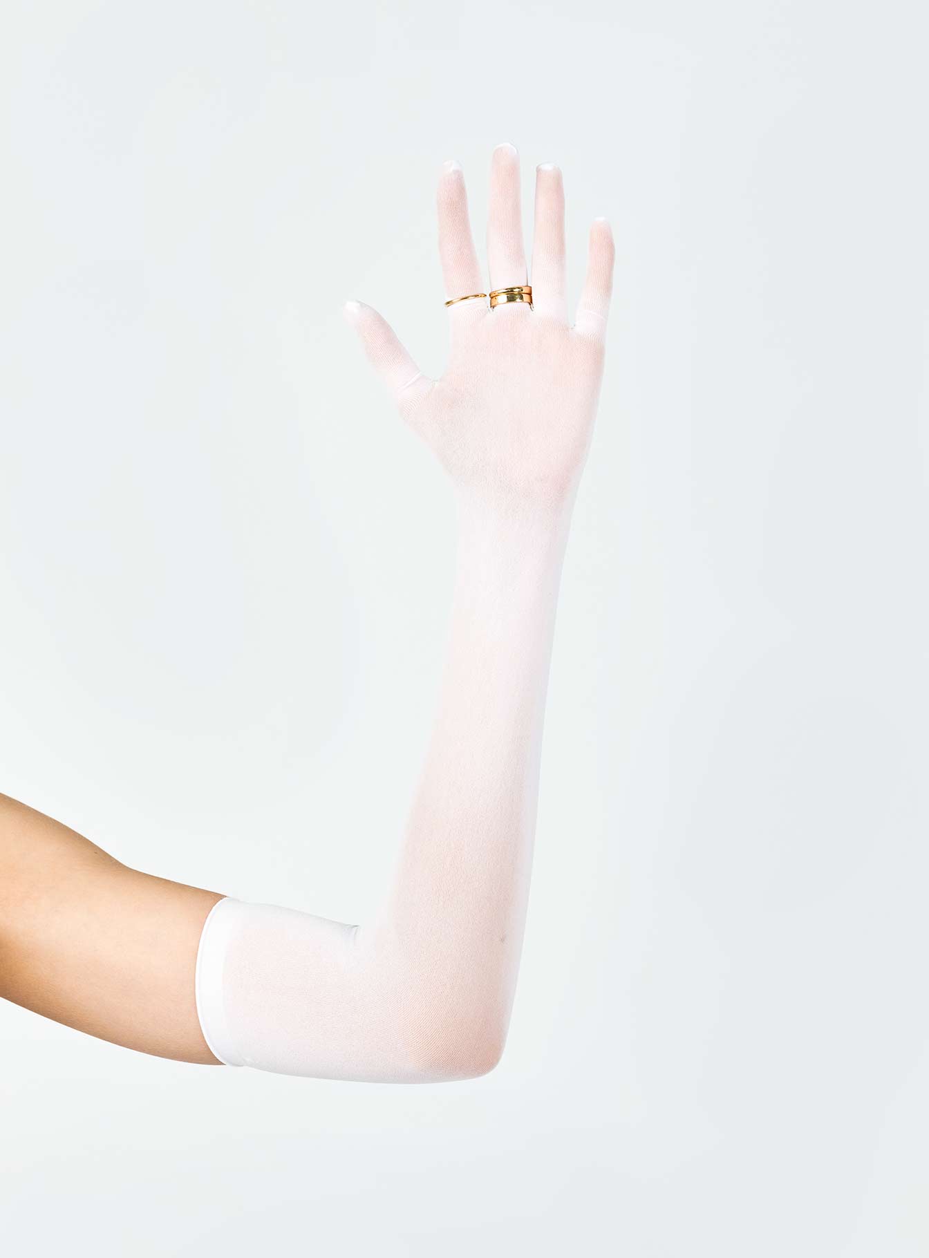 Gloves Mesh Material Semi sheer Elbow length 