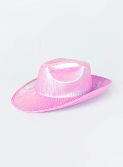 Cowboy hat Metallic shimmer  Stiff brim  OSFM