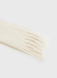 Cream Scarf Soft knit material with good stretch