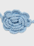 Knitted necklace Rose style, lobster clasp fastening