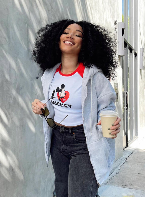 Disney I Love Mickey Tee White / Red