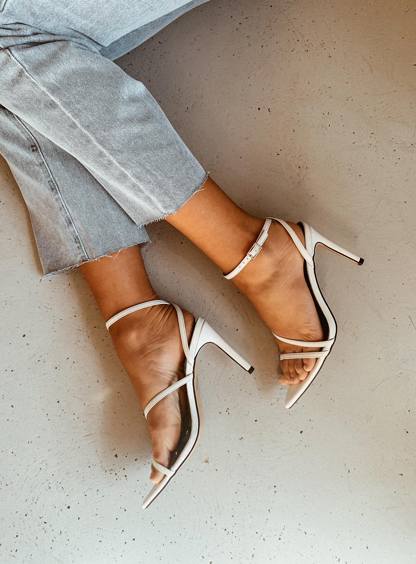 The Teagan Heels White