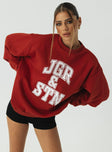 J&S Oversized Sweatshirt Red