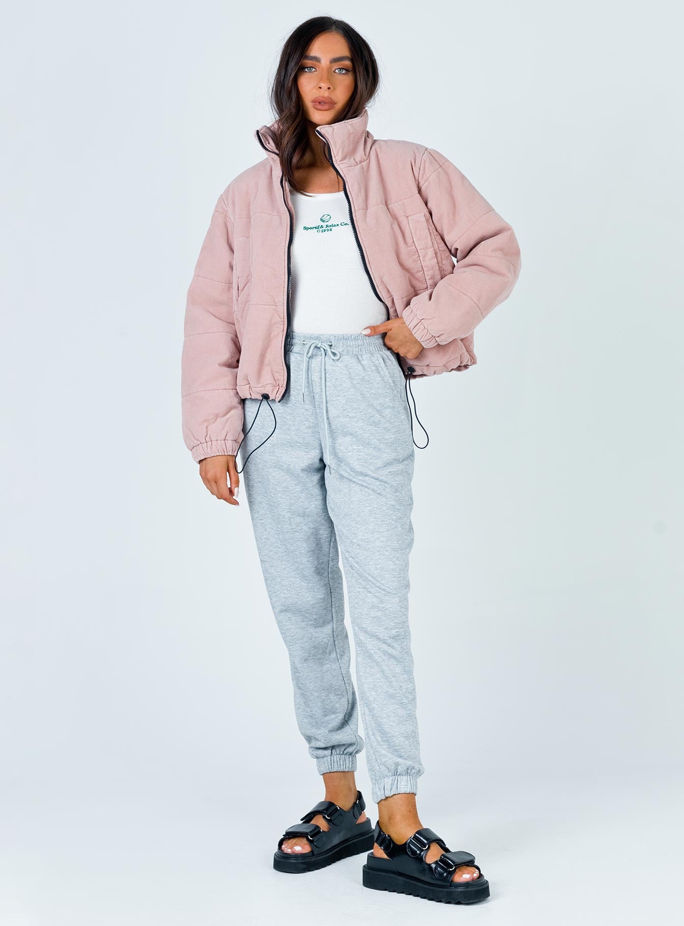 Polly Puffer Jacket Dusty Pink