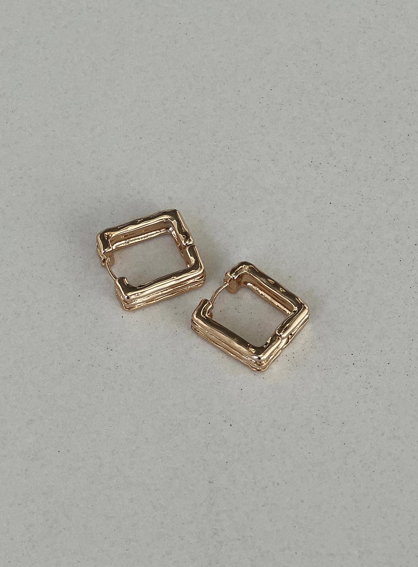 Katey Square Hoop Earrings Gold