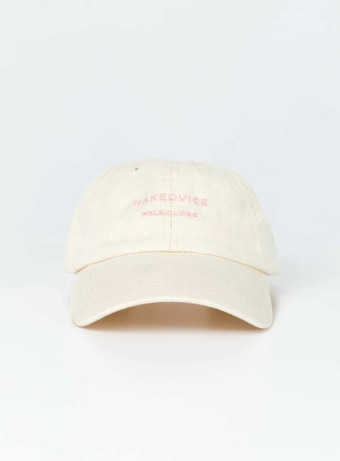 Cap Embroidered graphic  Adjustable back strap