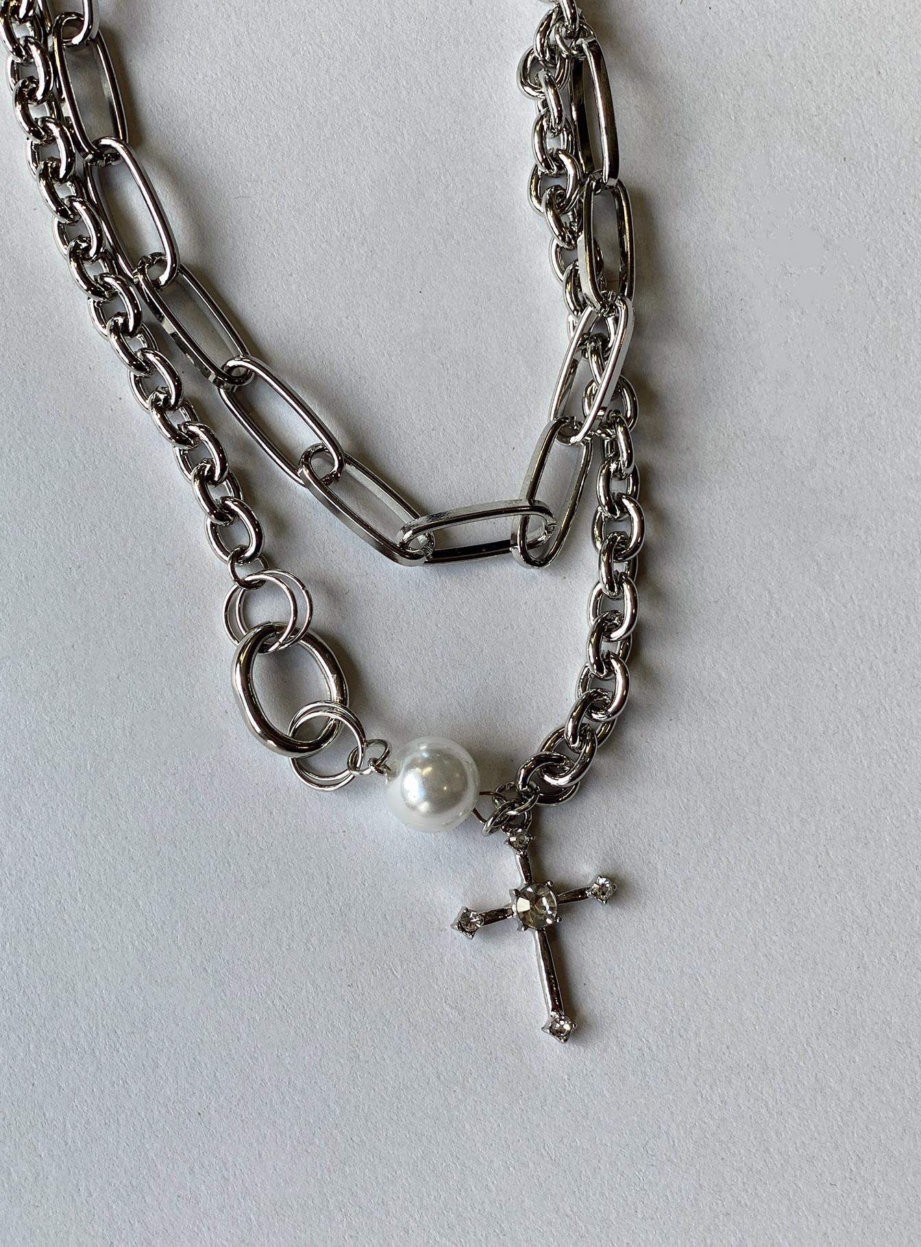 Chapelle Cross Necklace Silver