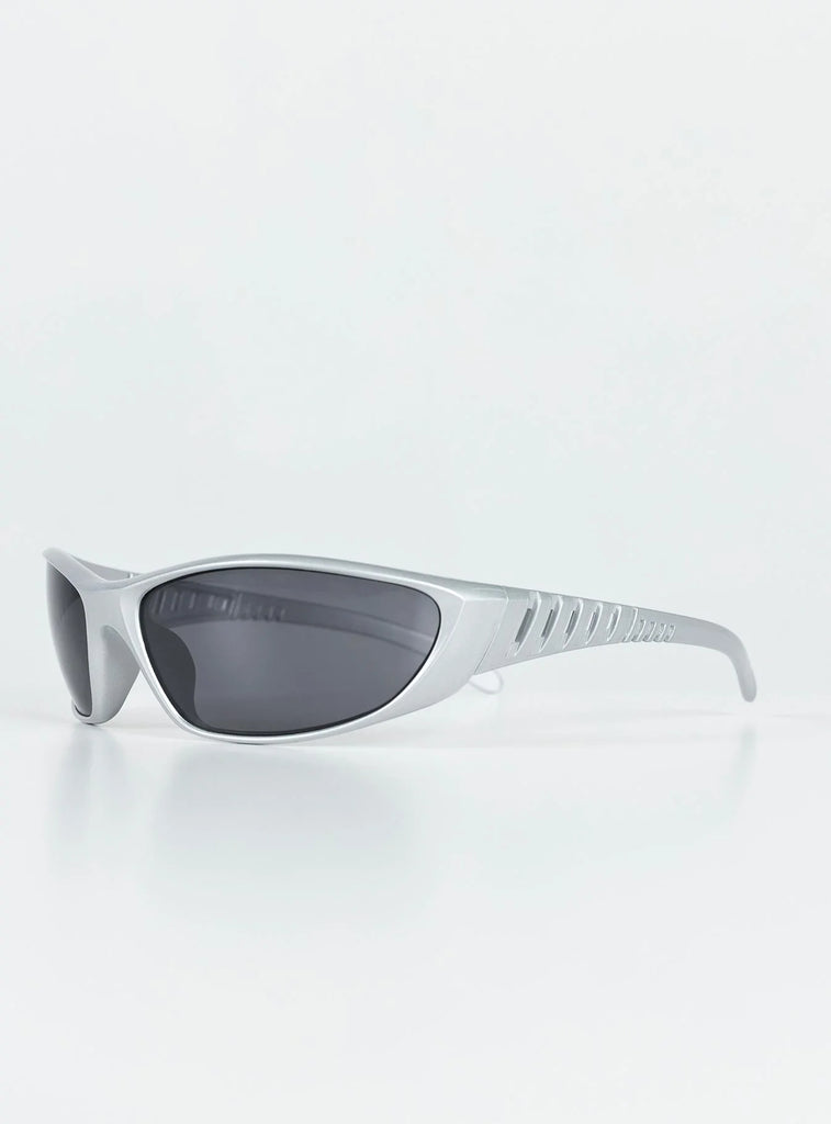 Rave On Sunglasses Silver | Princess Polly AU