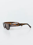 Sunglasses UV 400 Tort print frame Black tinted lenses Moulded nose bridge  Lightweight 