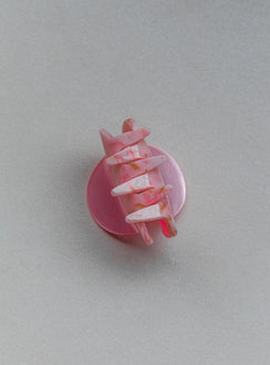 Hair clip  100% plastic Metallic & marble design  Rounded style 