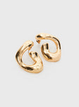 Earrings Gold-toned, stud fastening