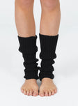 Legwarmers  100% polyester  Soft knit material  Below the knee length  Good stretch  Unlined 
