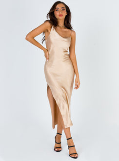 Princess Polly Dress  Zamora Midi Dress Champagne
