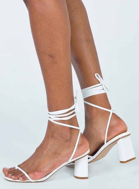 The Lena Heels White