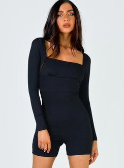 Sara Romper Black Tall