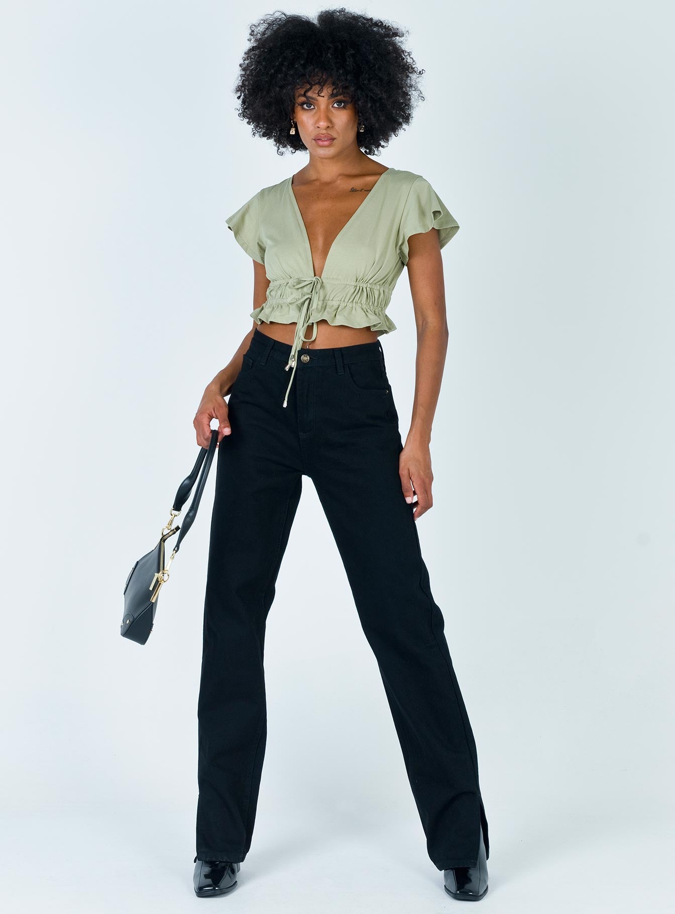 Jamison Reid Crop Top Khaki