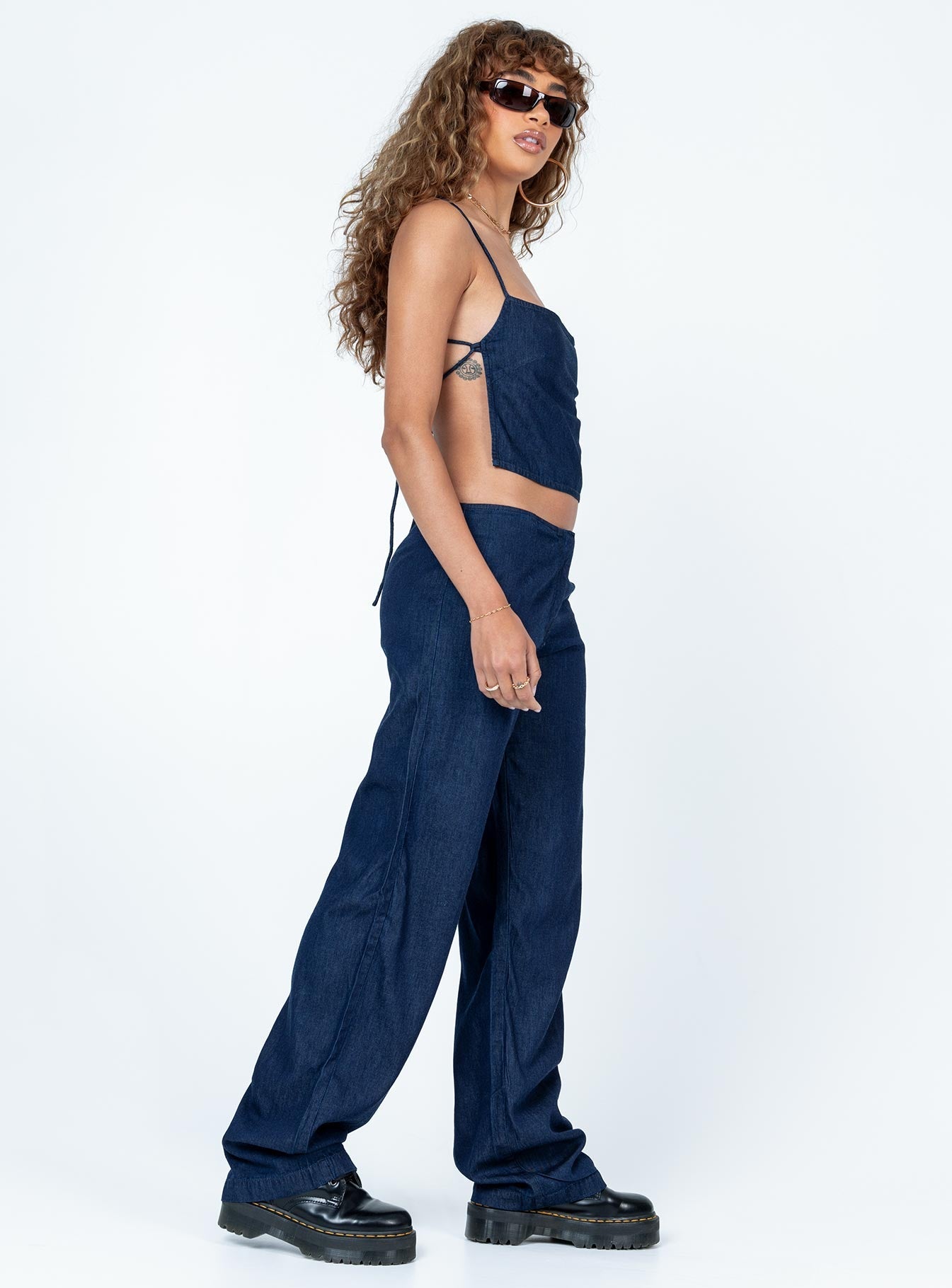 Princess Polly   Motel Sedna Trouser Denim Blue