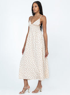 Roza Maxi Dress Beige