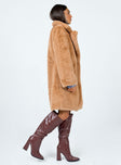 Coats  Oversized fit  Princess Polly Exclusive 100% recycled fibers  Faux fur material  Lapel collar  Button front fastening 
