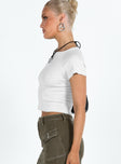 Crop top Ribbed material Good stretch Unlined 