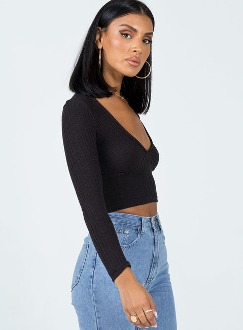 Long sleeve top  Slim fitting  62% polyester 13% rayon 21% cotton 4% spandex  Ribbed material  Wide neckline 