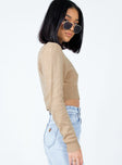 Cropped sweater Knit material  Wide neckline 