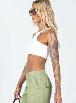 Kaysen Cropped Tank Top White