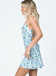 Celena Mini Dress Blue Floral