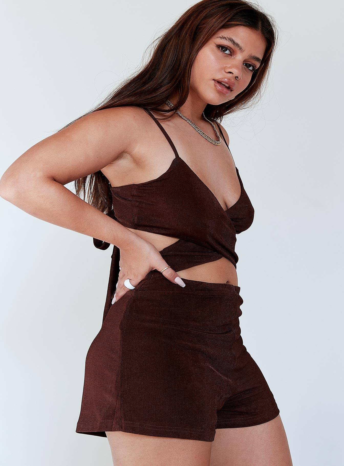 Hawthorne Playsuit Brown