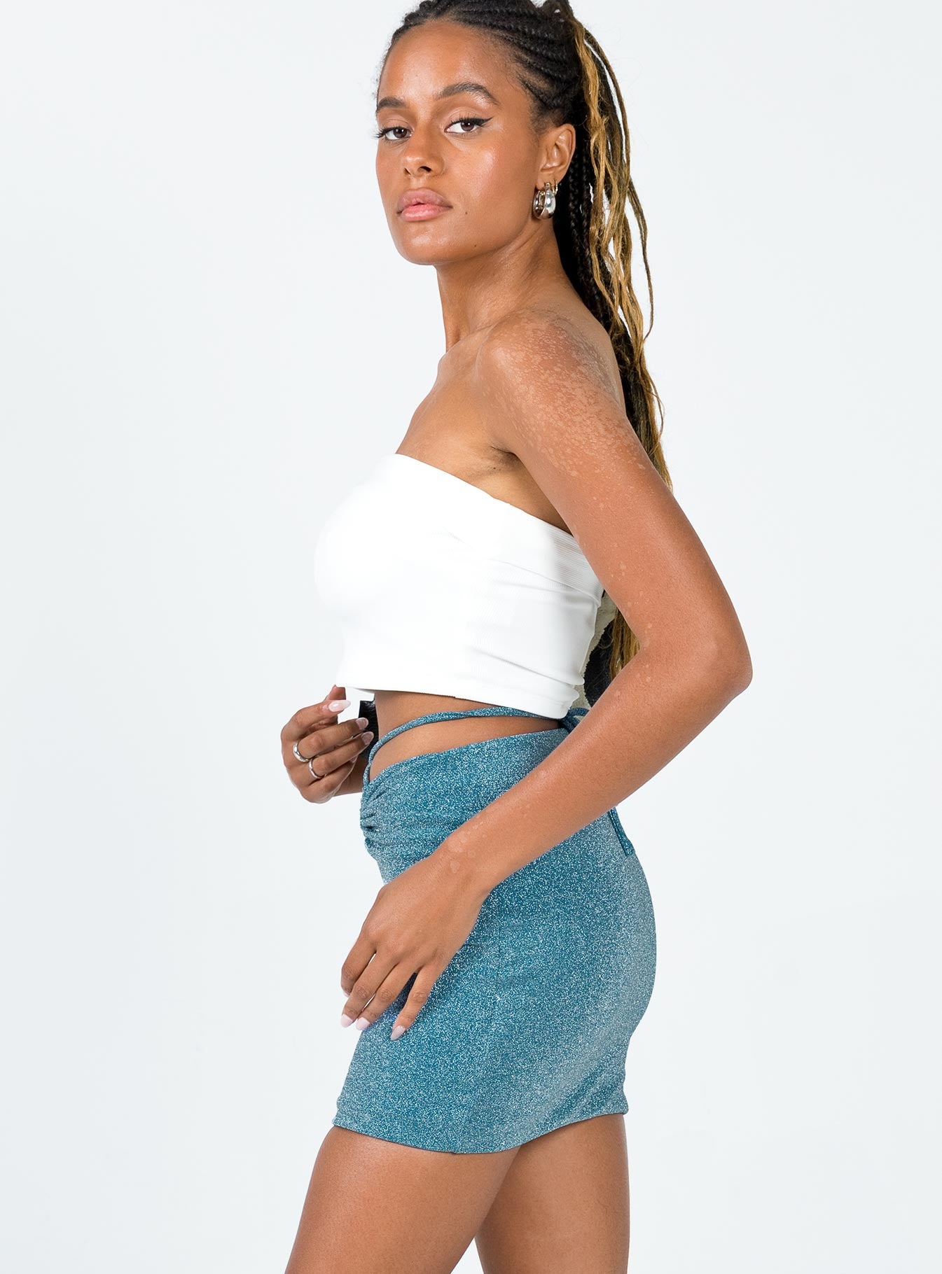 Humaira Mini Skirt Blue