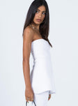Anderson Strapless Top White